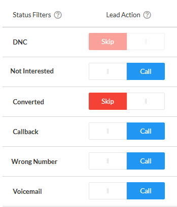 Status Filters