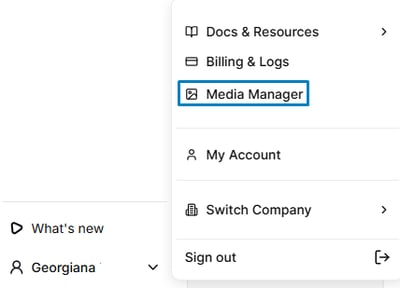 Media Manager from Account